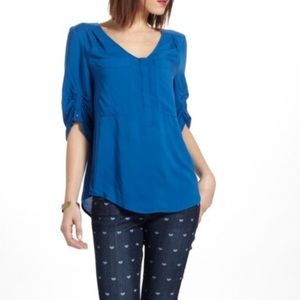 Anthropologie Maeve Pleated Top